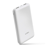 URBN 10000 mAh Li-Polymer Slim Type-C Power Bank with 12W Fast Charge, Type C & Micro Input (White)